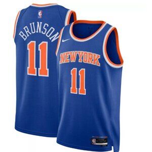 Mens 11 Jalen Brunson Blue Stitched Jersey